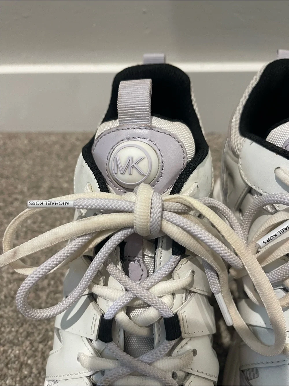 Michael Michael Kors Hero Mixed Media Trainers White Women’s Size 8.5M